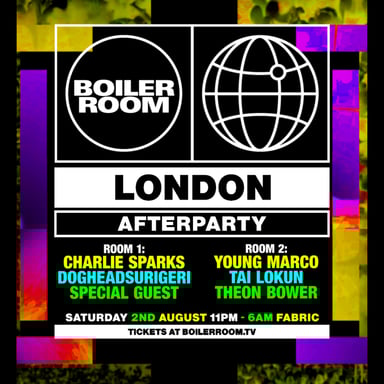 Flyer for event London | Afters | Saturday.